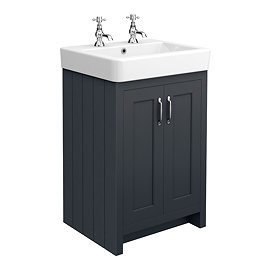 Chatsworth Traditional Graphite Vanity (560mm Wide - 2 Tap Hole)