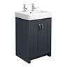 Chatsworth Traditional Graphite Vanity (560mm Wide - 2 Tap Hole)