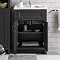 Chatsworth Traditional Graphite Vanity 620mm Wide with Brushed Brass Handles