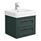 Chatsworth Traditional Green 560mm 2 Drawer Wall Hung Vanity