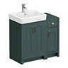 Chatsworth Traditional Green 560mm Vanity Sink + 300mm Cupboard Unit