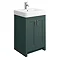Chatsworth Traditional Green 560mm Vanity Sink + 300mm Cupboard Unit Feature Large Image