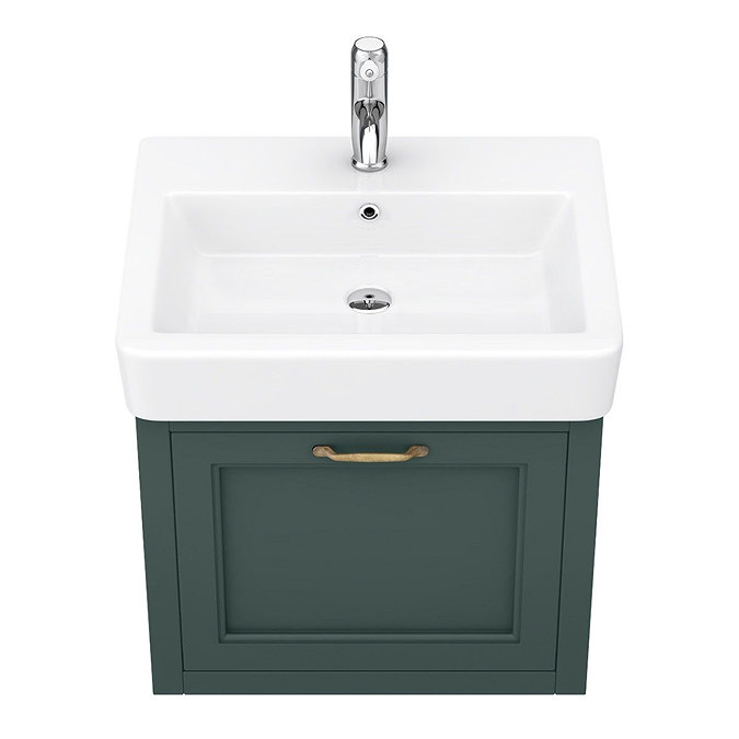 Chatsworth Traditional Green 560mm Wall Hung Vanity  In Bathroom Large Image