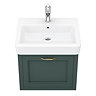 Chatsworth Traditional Green 560mm Wall Hung Vanity  In Bathroom Large Image