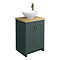 Chatsworth Traditional Green Countertop Vanity Unit + Close Coupled Toilet Package
