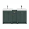 Chatsworth Traditional Green Double Basin Vanity + Cupboard Combination Unit  Feature Large Image