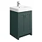 Chatsworth Traditional Green Double Basin Vanity + Cupboard Combination Unit  additional Large Image