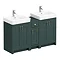Chatsworth Traditional Green Double Basin Vanity + Cupboard Combination Unit  Newest Large Image