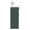 Chatsworth Traditional Green Semi-Recessed Vanity - 600mm Wide with Chrome Handles