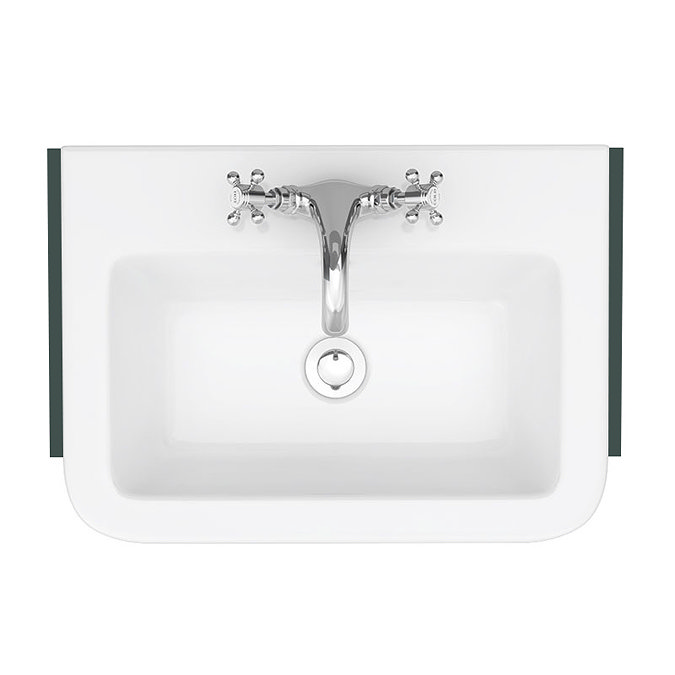 Chatsworth Traditional Green Semi-Recessed Vanity - 600mm Wide  Profile Large Image