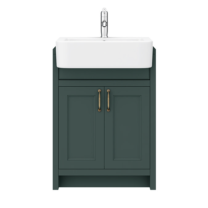 Chatsworth Traditional Green Semi-Recessed Vanity - 600mm Wide  Feature Large Image