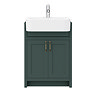 Chatsworth Traditional Green Semi-Recessed Vanity - 600mm Wide  Feature Large Image
