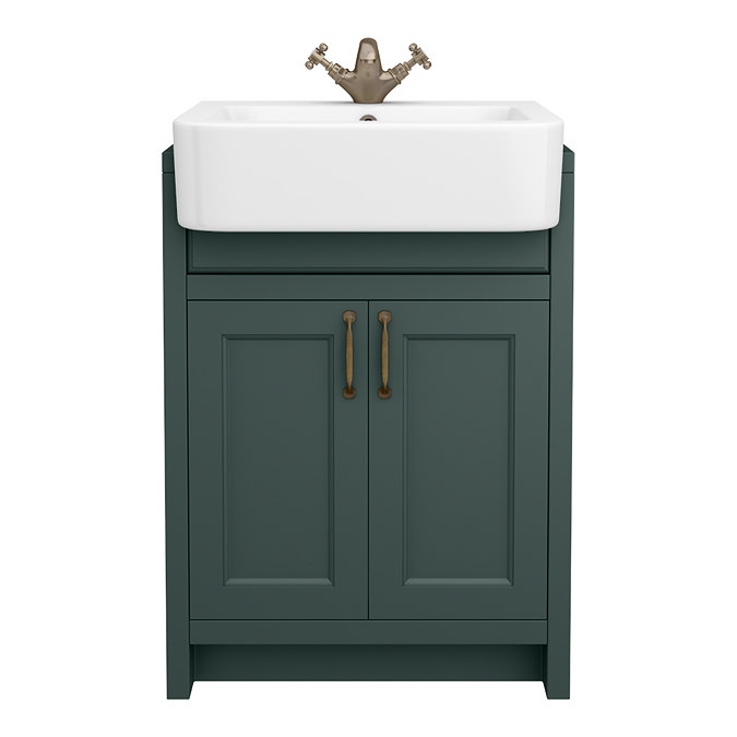 Chatsworth Traditional Green Semi-Recessed Vanity - 600mm Wide