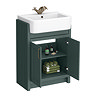 Chatsworth Traditional Green Semi-Recessed Vanity - 600mm Wide