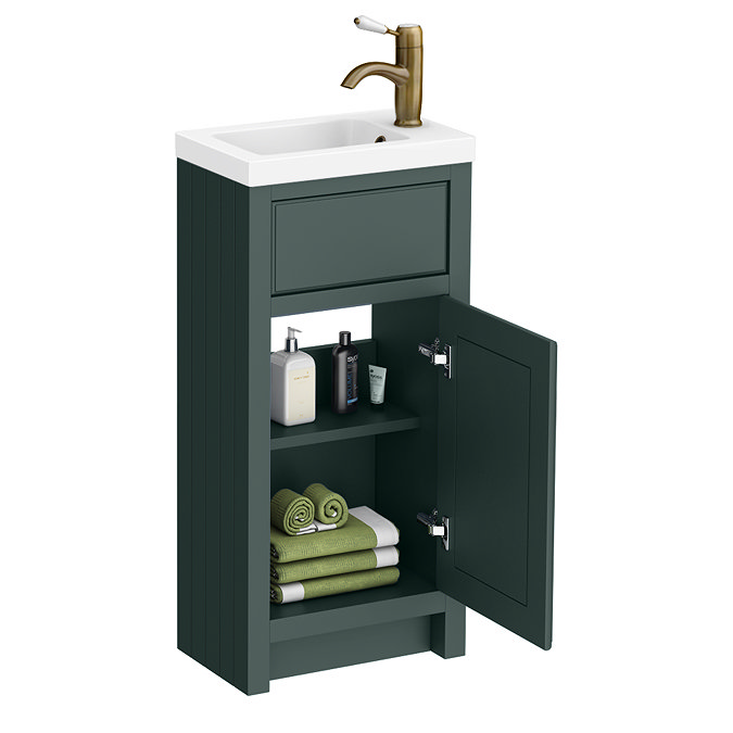 Chatsworth Traditional Green Small Vanity - 400mm Wide