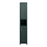 Chatsworth Traditional Green Tall Cabinet with Brushed Brass Handles