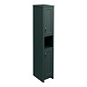 Chatsworth Traditional Green Tall Cabinet with Chrome Handles