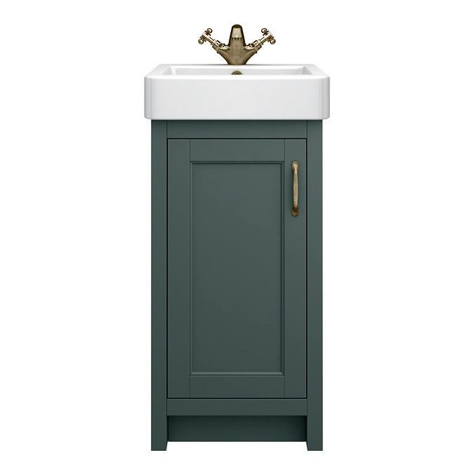 Chatsworth Traditional Green Vanity - 425mm Wide