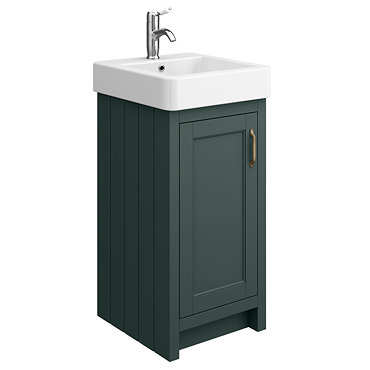 Chatsworth Traditional Green Vanity - 425mm Wide  Profile Large Image