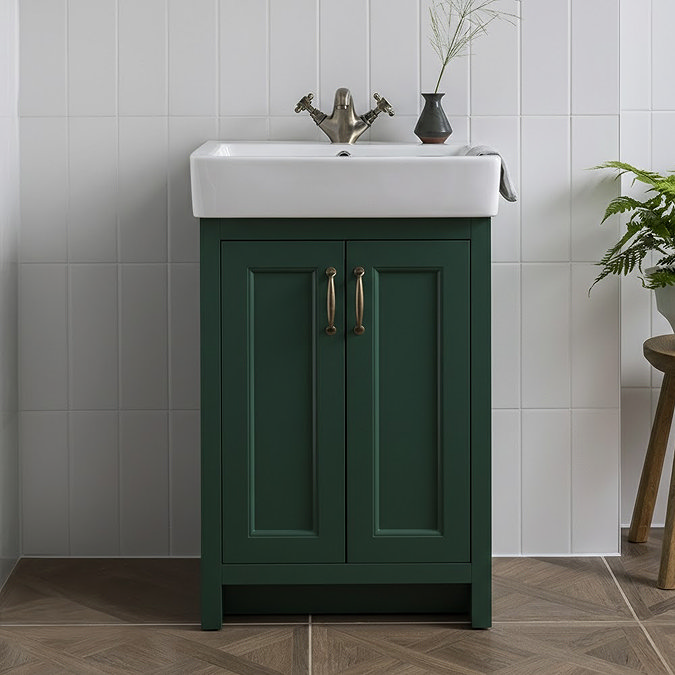 Chatsworth Traditional Green Vanity - 560mm Wide