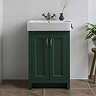 Chatsworth Traditional Green Vanity - 560mm Wide