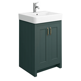 Chatsworth Traditional Green Vanity - 560mm Wide Large Image