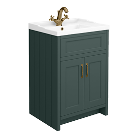 Chatsworth Traditional Green Vanity 620mm Wide