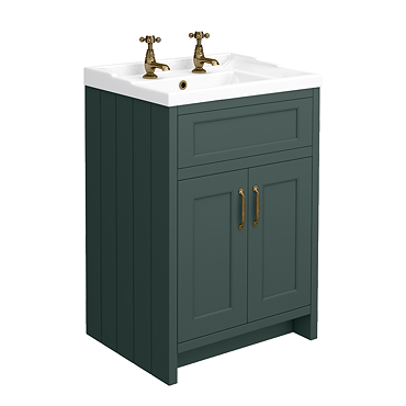 Chatsworth Traditional Green Vanity 620mm Wide