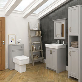 Chatsworth 3-Piece Traditional Grey Bathroom Suite Medium Image
