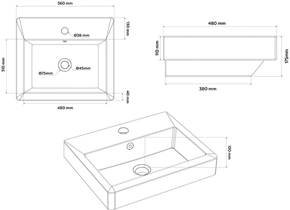 Chatsworth Traditional Grey 560mm 2 Drawer Wall Hung Vanity with Chrome Handles