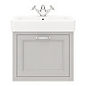 Chatsworth Traditional Grey 560mm Wall Hung Vanity with Chrome Handle