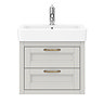 Chatsworth Traditional Grey 560mm 2 Drawer Wall Hung Vanity  Standard Large Image