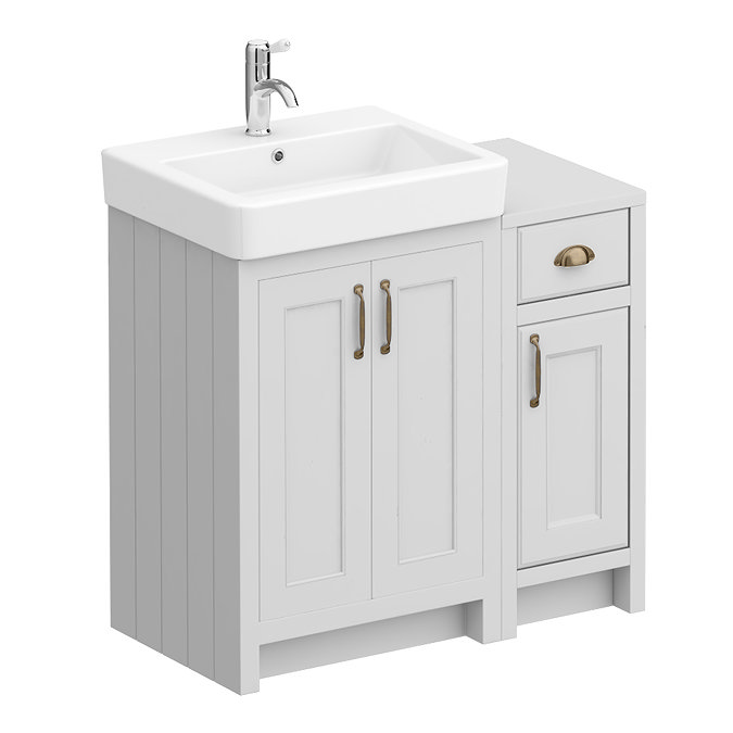 Chatsworth Traditional Grey 560mm Vanity Sink + 300mm Cupboard Unit