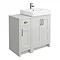 Chatsworth Traditional Grey 560mm Vanity Sink + 300mm Cupboard Unit Large Image