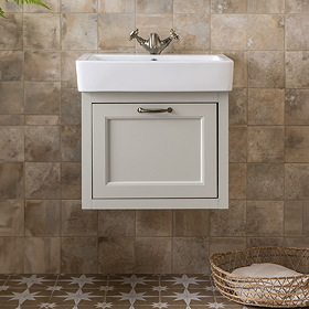 Chatsworth Traditional Grey 560mm 1 Drawer Wall Hung Vanity