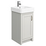 Chatsworth Traditional Grey Cloakroom Suite (Vanity Unit + Close Coupled Toilet)  Profile Large Imag