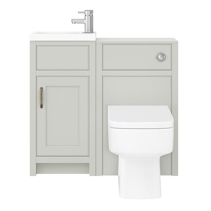 Chatsworth Traditional Cloakroom Vanity Unit Suite - Grey  Standard Large Image