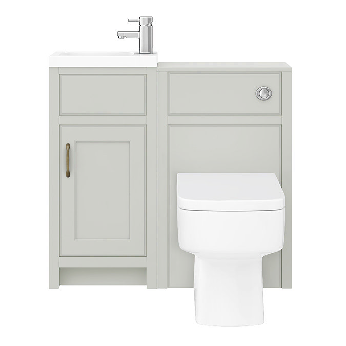 Chatsworth Traditional Cloakroom Vanity Unit Suite - Grey Standard Large Image