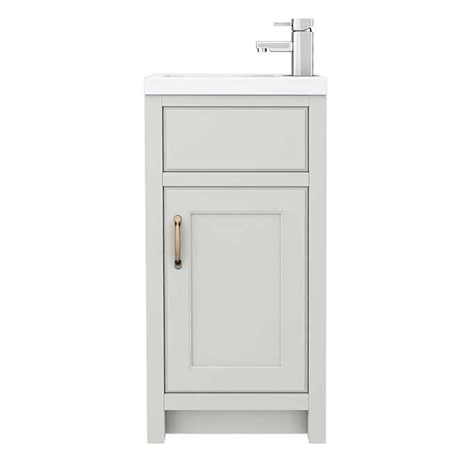 Chatsworth Traditional Cloakroom Vanity Unit Suite - Grey additional Large Image