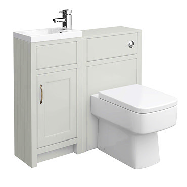 Chatsworth Traditional Grey Cloakroom Suite  In Bathroom Large Image