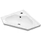 Chatsworth Traditional Grey Corner Vanity Unit with Brushed Brass Handle