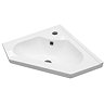 Chatsworth Traditional Grey Corner Vanity Unit with Chrome Handle