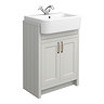 Chatsworth Traditional Grey Semi-Recessed Vanity - 600mm Wide Large Image