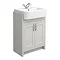Chatsworth Traditional Grey Semi-Recessed Vanity Unit + Toilet Package  Profile Large Image