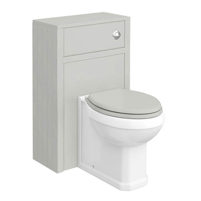 Chatsworth Traditional Grey Semi-Recessed Vanity Unit + Toilet Package  Feature Large Image