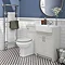 Chatsworth Traditional Grey Semi-Recessed Vanity Unit + Toilet Package Large Image