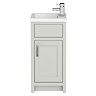 Chatsworth Traditional Grey Small Vanity - 400mm Wide with Chrome Handle