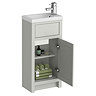 Chatsworth Traditional Grey Small Vanity - 400mm Wide with Chrome Handle