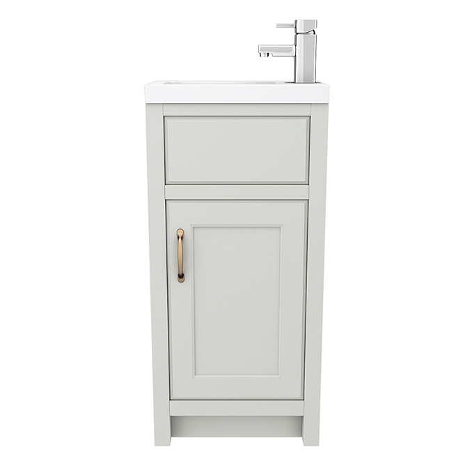 Chatsworth Traditional Grey Small Vanity - 400mm Wide  In Bathroom Large Image