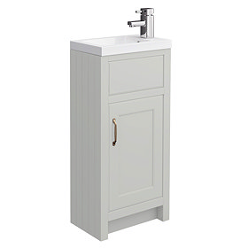 Chatsworth Traditional Grey Small Vanity - 400mm Wide Large Image